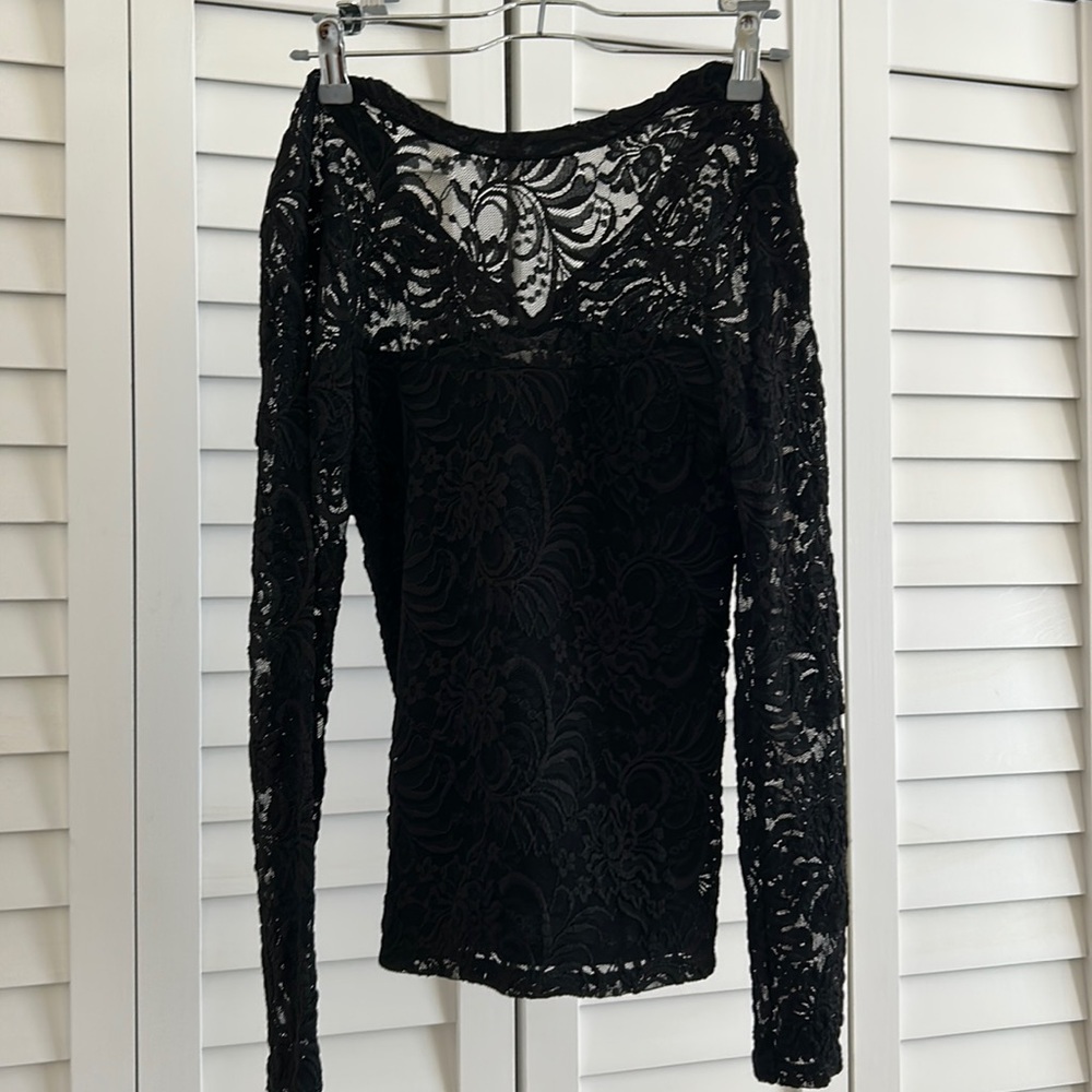 Lace long sleeve shirt